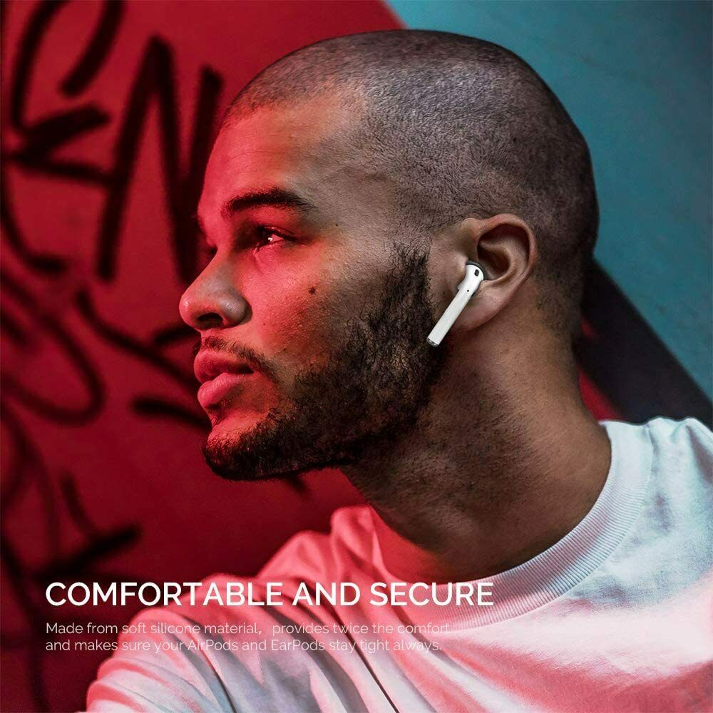 For Apple AirPods Tips + FREE Case Earpod Cover Silicone Ear Hook Earbuds