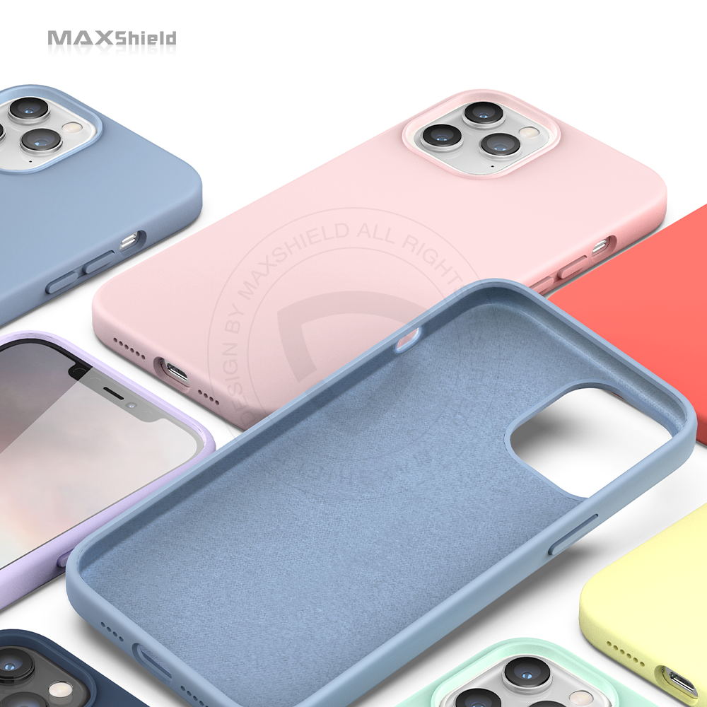 For iPhone 12 Mini 5.4" Case MAXSHIELD Soft Liquid Silicone Shockproof Cover