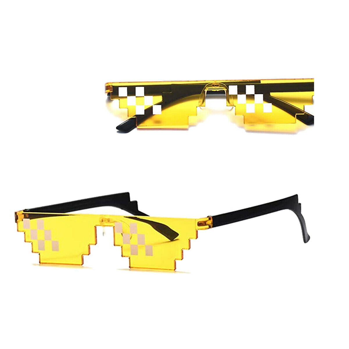 Thug Life Sunglasses With It 8 Bits Pixel Props Mosaic Fashion Goggles Glasses