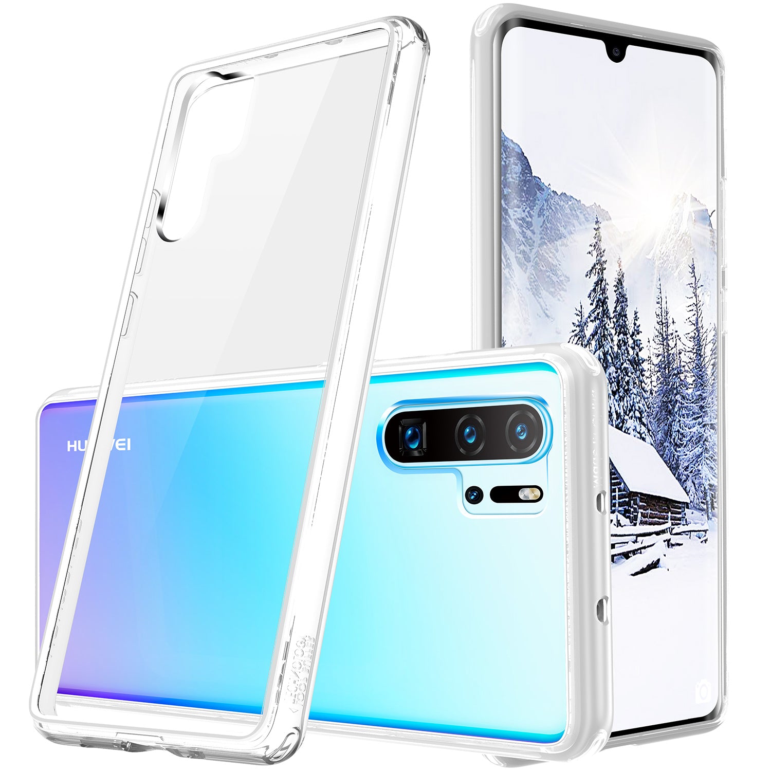 YOUMAKER® Huawei P30 Pro Shockproof Slim Bumper Crystal Case Cover-Clear