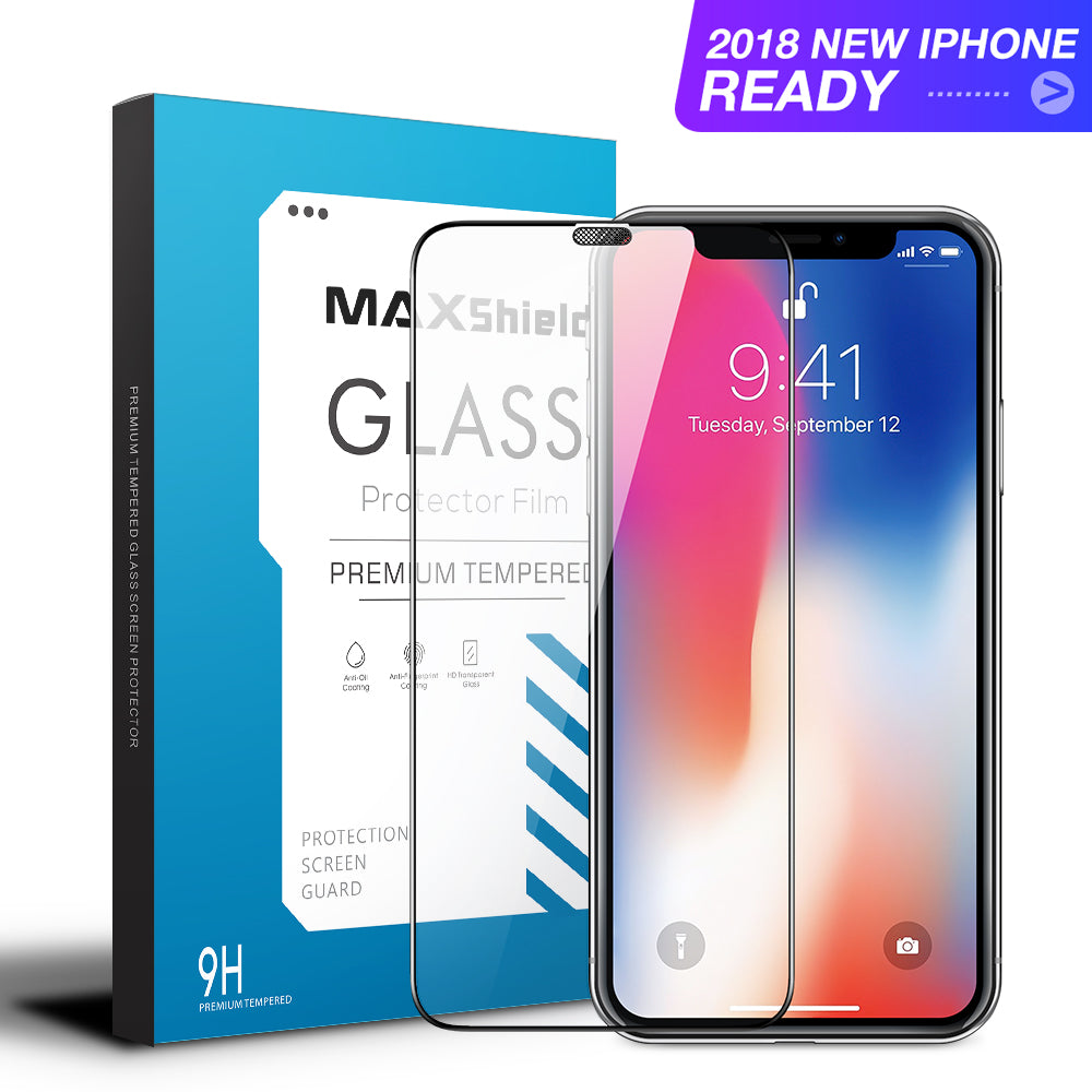 iPhone XS MAX Plus Full Coverage Tempered Glass Screen Protector