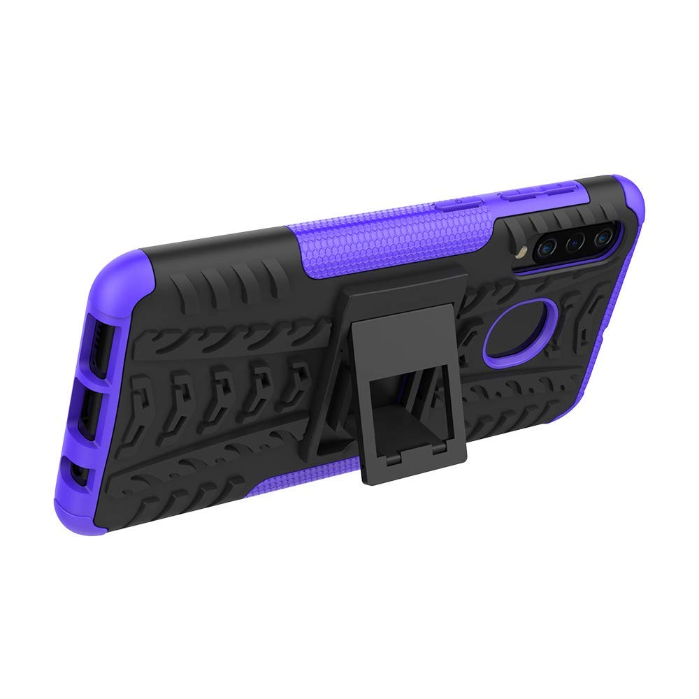 Samsung Galaxy A70 Heavy Duty Tough Shockproof Strong Rugged Anti-Knock Kids Protective Case Cover (Purple)