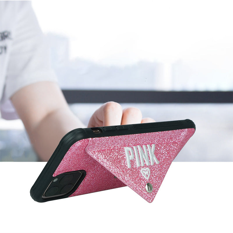 iPhone 11 Bling Shockproof Wallet Stand Card Soft Case Cover