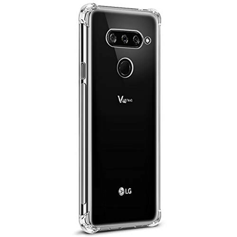 For LG Q60 Clear Case Heavy Duty Bumper Shockproof Cover