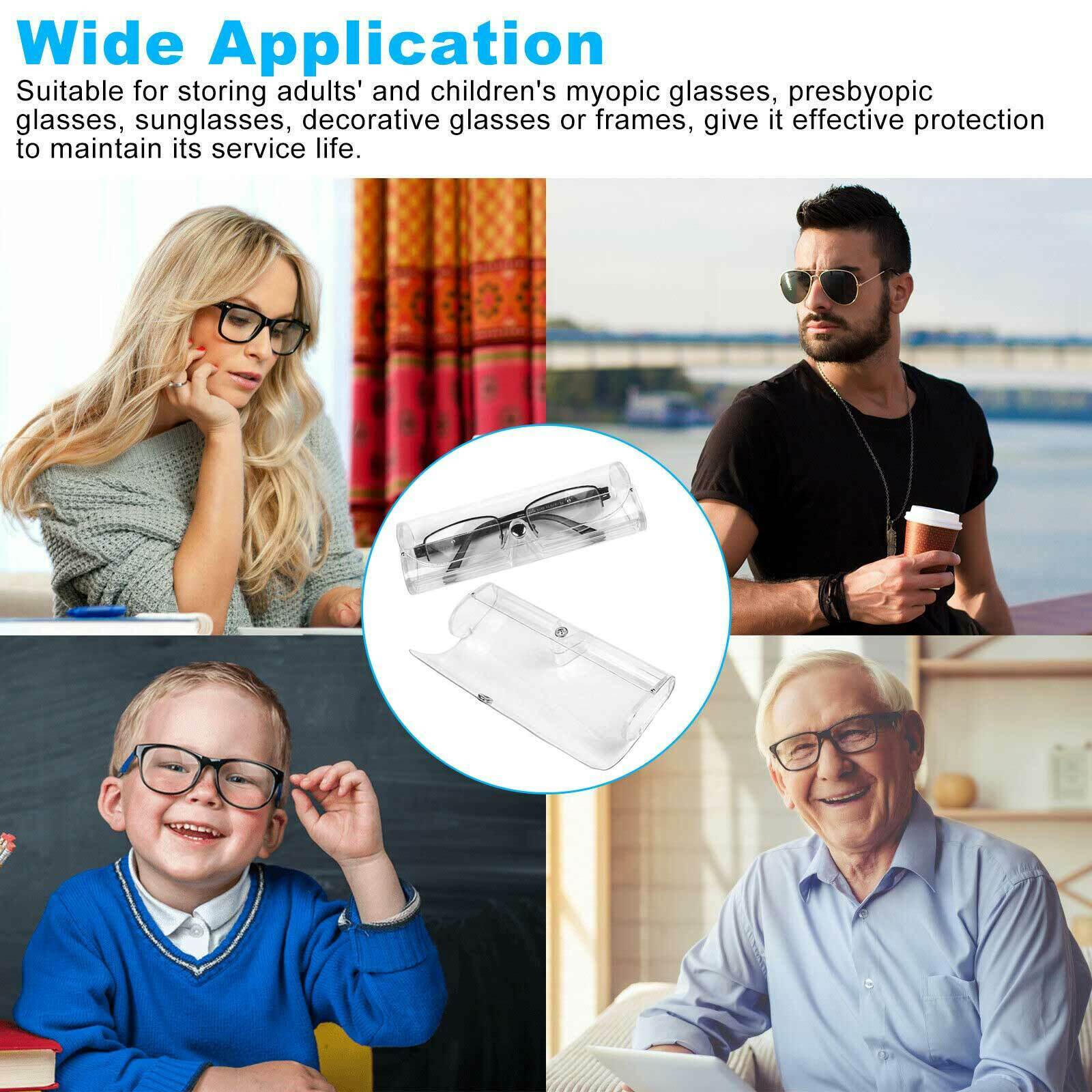 Sunglasses Hard Case Portable Reading Glasses Protector Zipper Eyeglass Shell
