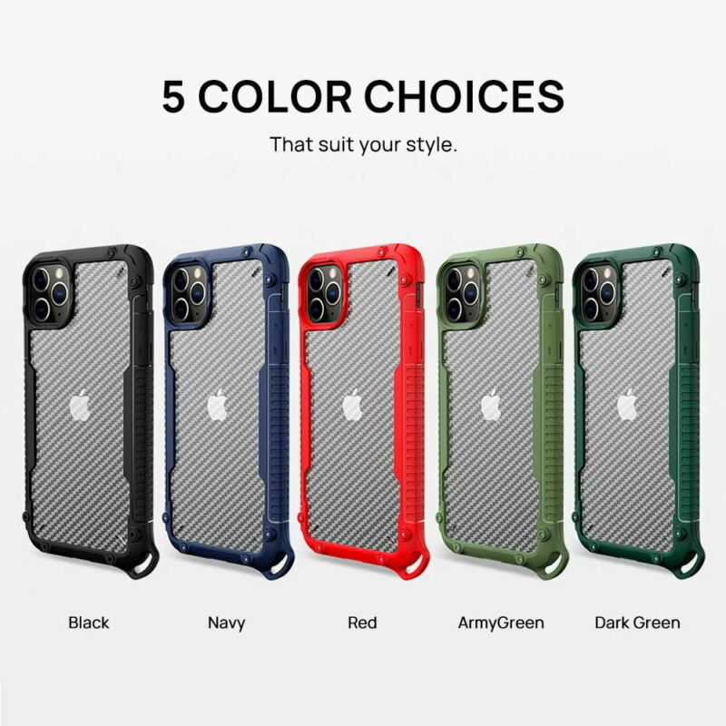 For iPhone 12 Pro 6.1" Case Heavy Duty Shockproof Clear Slim Cover+Free Screen Protector