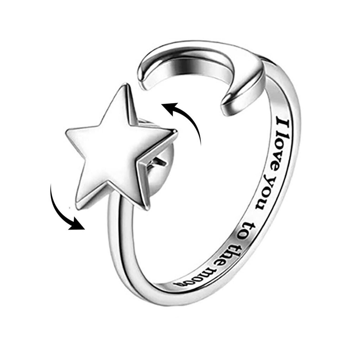 Anxiety Worry Fidget Spinner Ring Meditation Spinner Ring Adjustable Opening AU