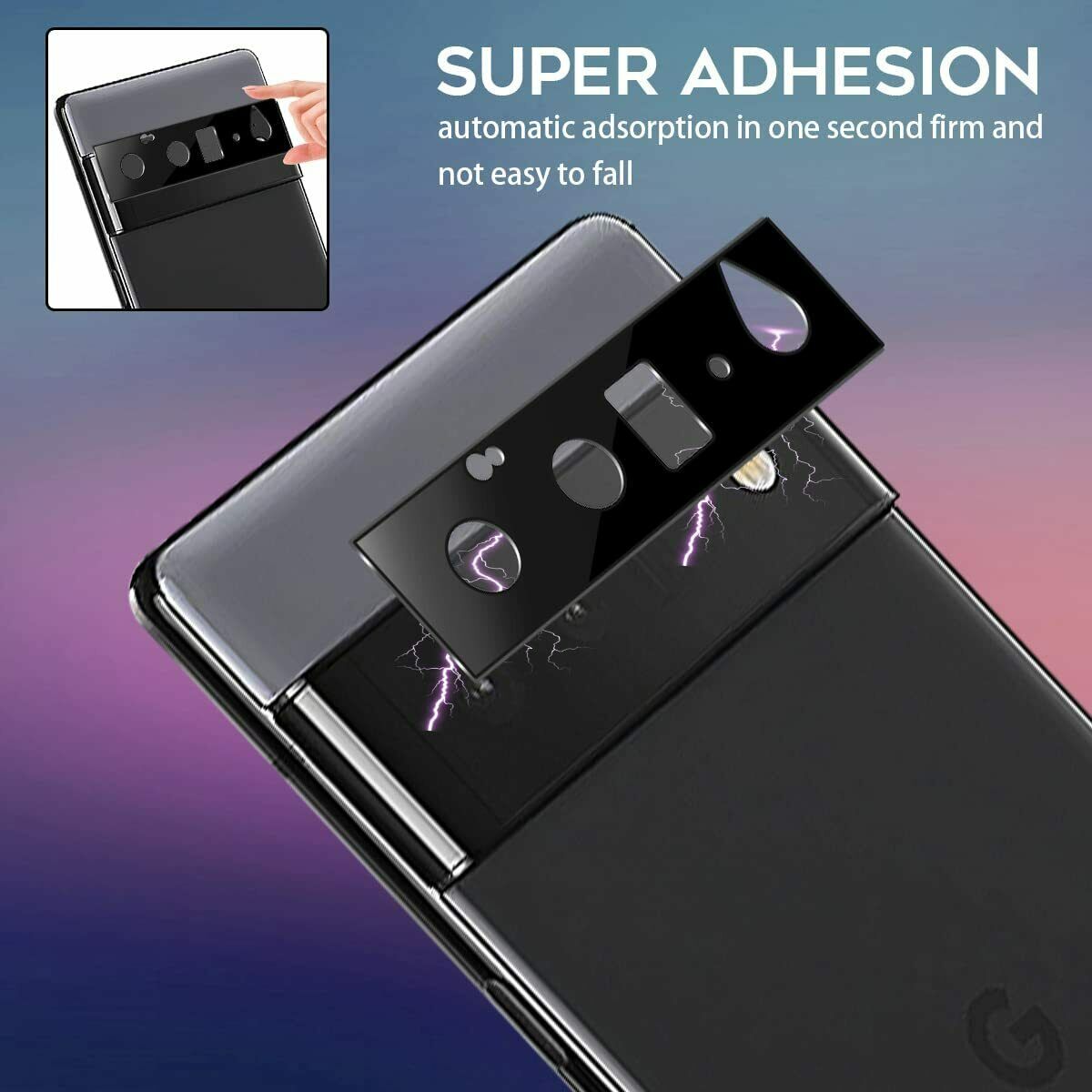 1/2 Pack For Google Pixel 6 Pro Tempered Glass Metal Full Camera Lens Protector