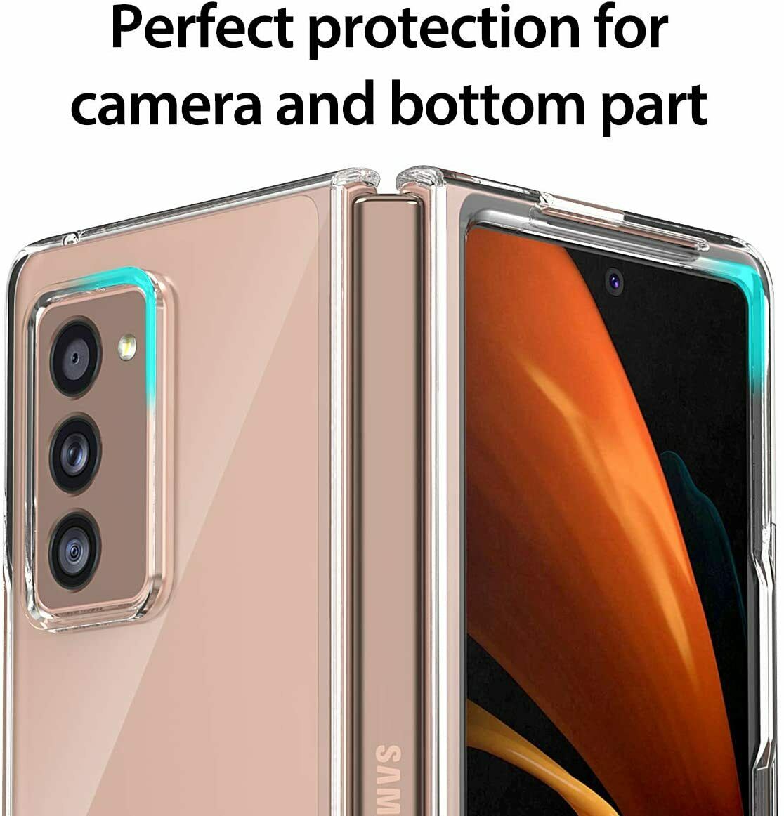 For Samsung Galaxy Z Fold2 5G Case Premium Clear Heavy Duty Shockproof Cover