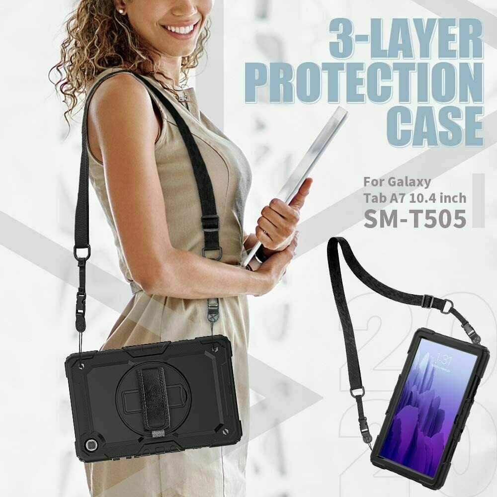For Galaxy Tab A7 Lite 8.7 10.4 T220 T505 Shockproof Heavy Duty Stand Case Cover