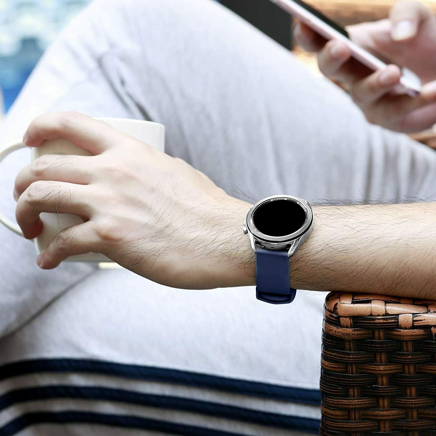 For Samsung Galaxy Watch 4 40/42/44/46mm Silicone Band Sports Strap Wristband