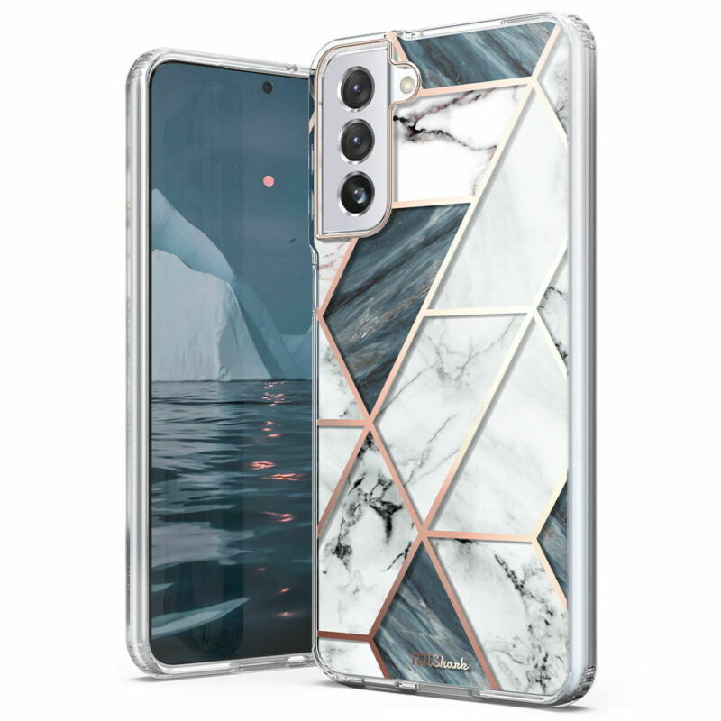 For Samsung Galaxy S21 5G Case Clear Slim Marble Shockproof Cover