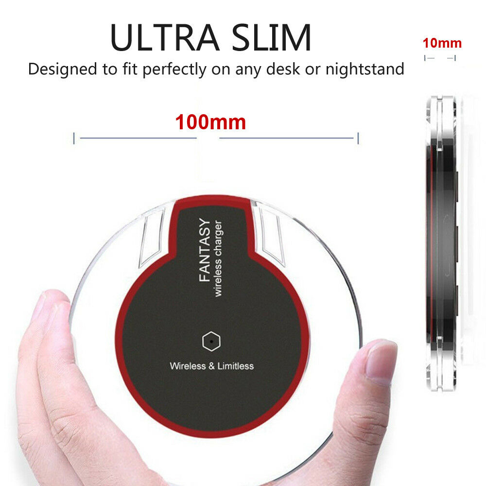 Qi Wireless Charger Charging Pad For iPhone 11 Pro XS XR Samsung S9 S10 Note 10