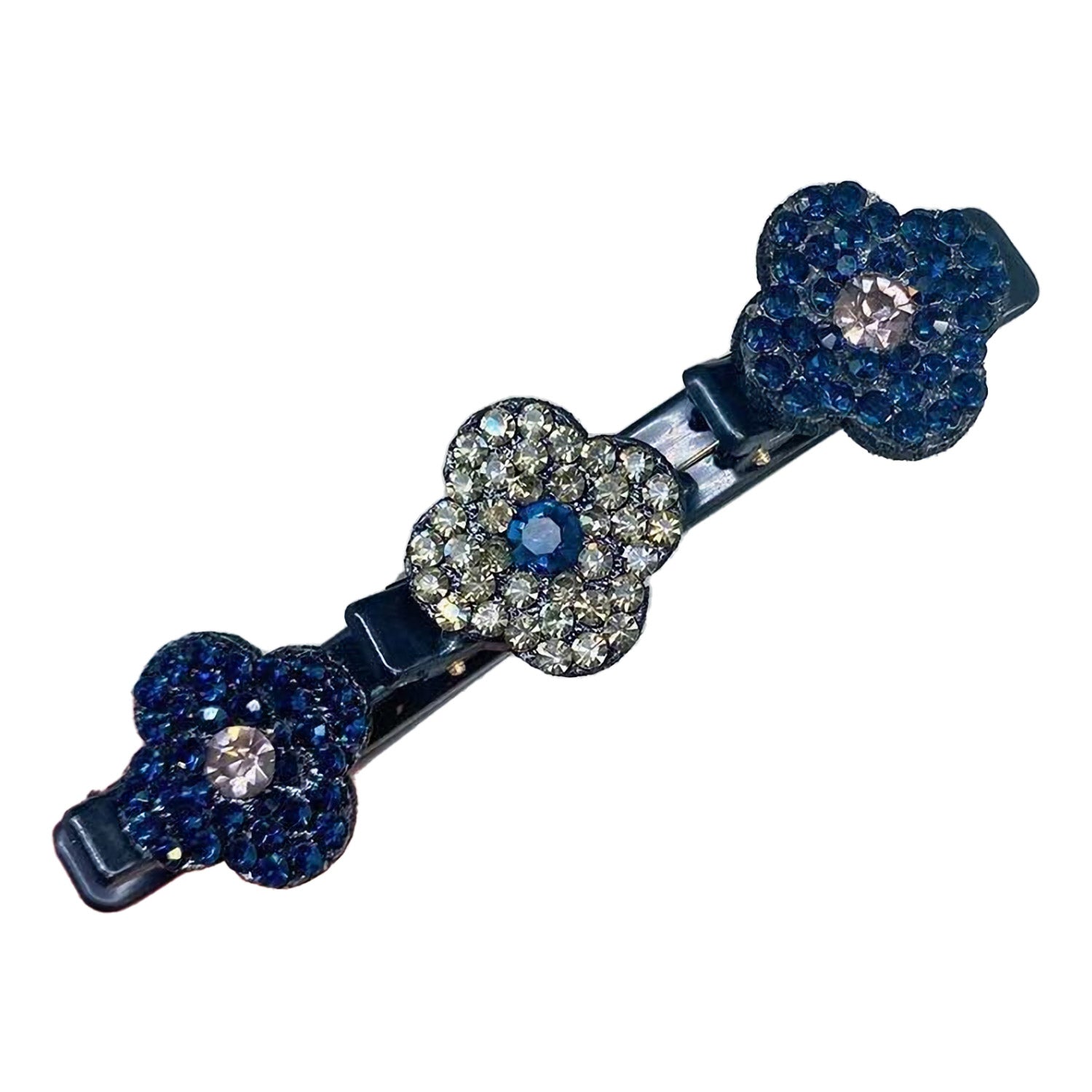 Sparkling Crystal Stone Braided Hair Clips Satin Rhinestone Fabric Hair Bands AU