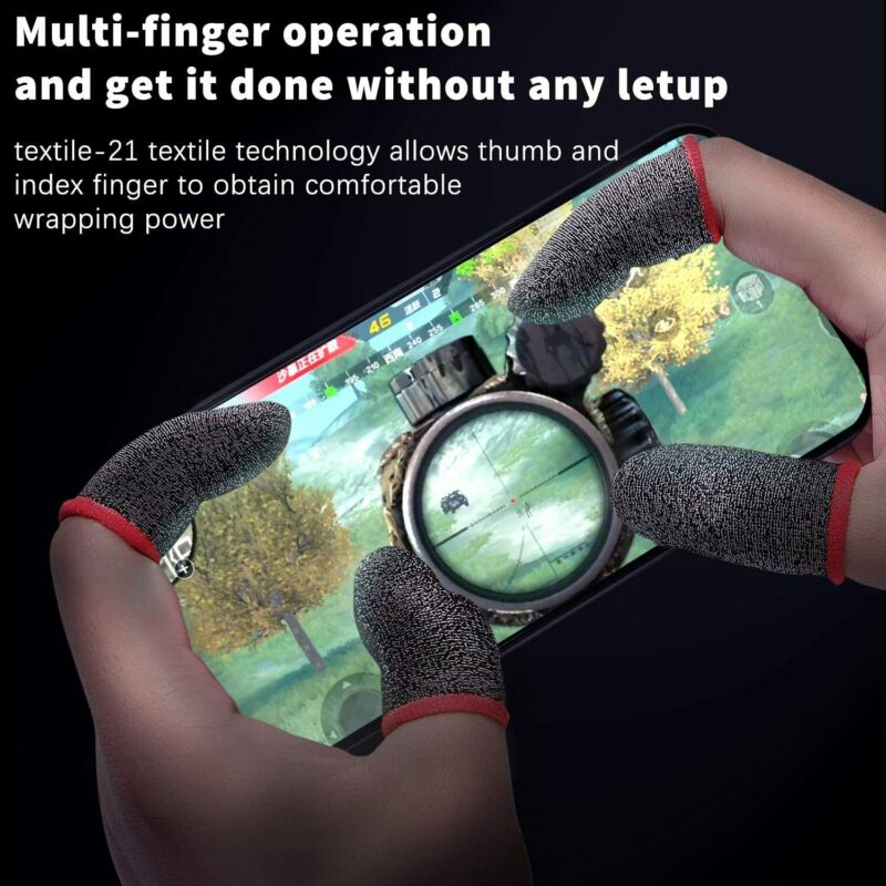 6/8/10 Mobile Finger Sleeve Gaming Game Controller Sweatproof Gloves Touchscreen