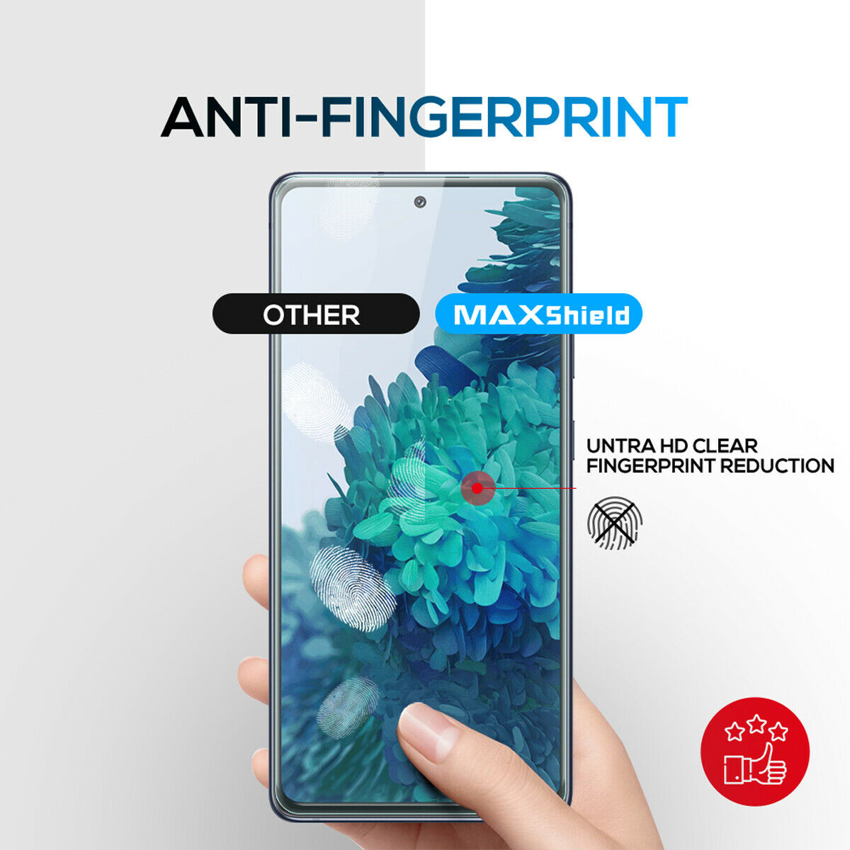 For Galaxy S20 FE 5G Screen Protector Maxshield Tempered Glass Screen Protector