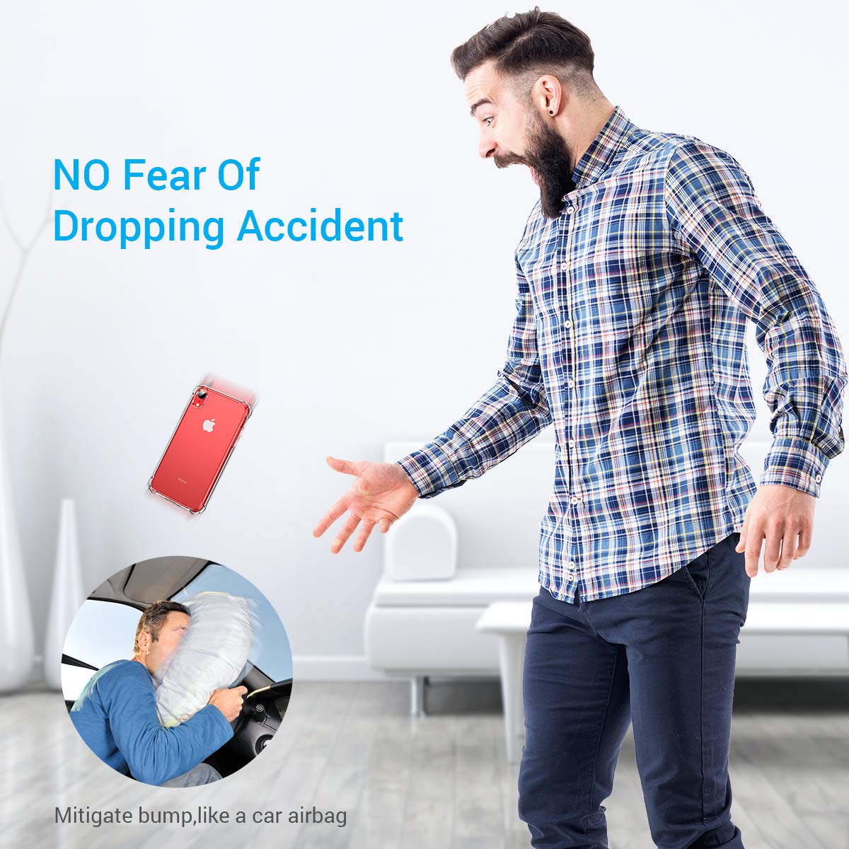 Clear Case For iPhone XS Max Shockproof Silicone Protective