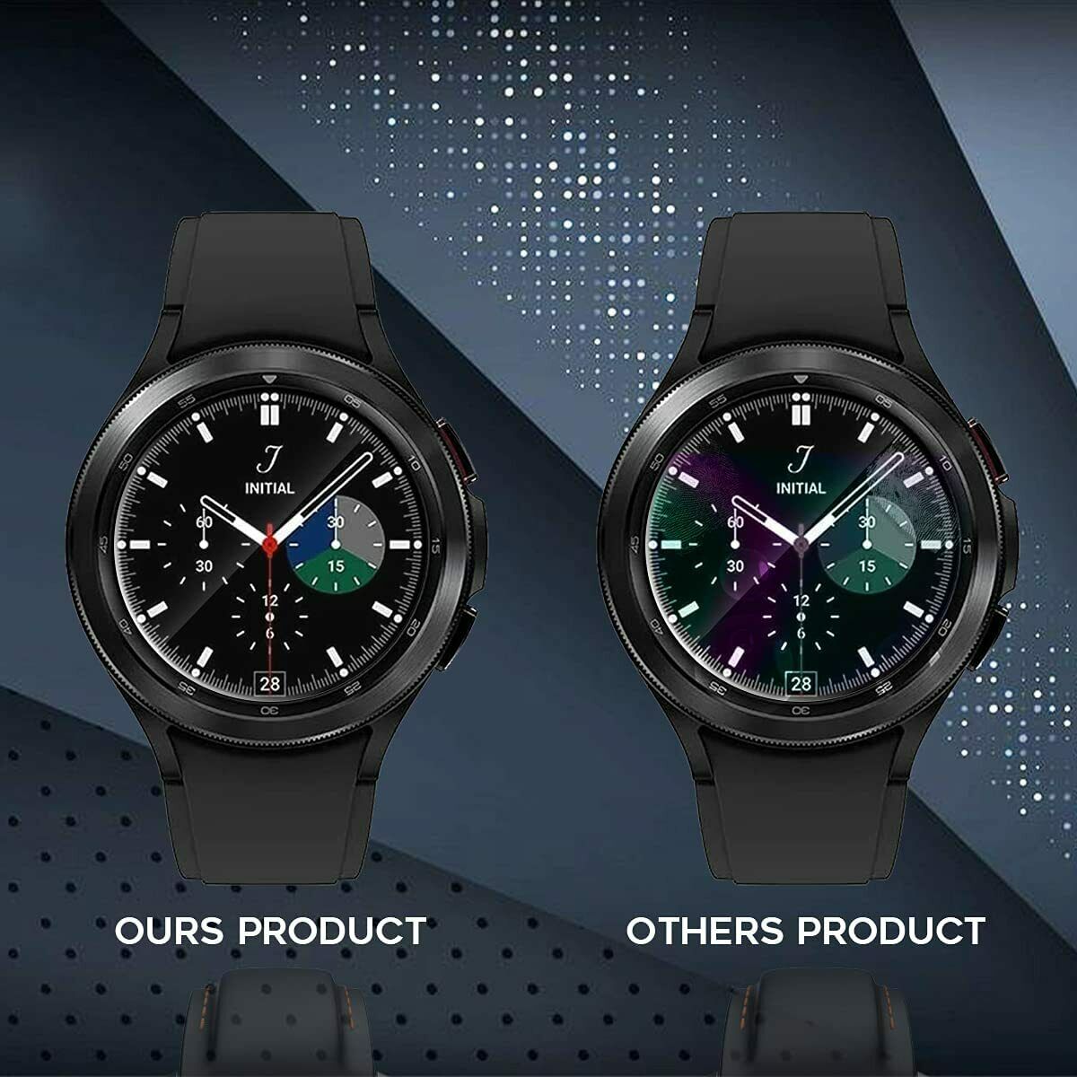 MaxShield Screen Protector for Galaxy Watch 4 Classic 40 42 44 46 Tempered Glass