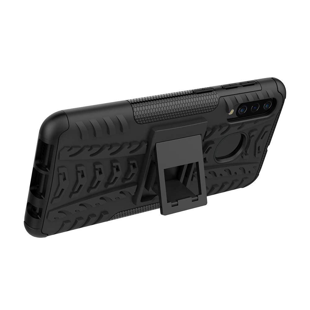 Samsung Galaxy A70 Heavy Duty Tough Shockproof Strong Rugged Anti-Knock Kids Protective Case Cover (Black)