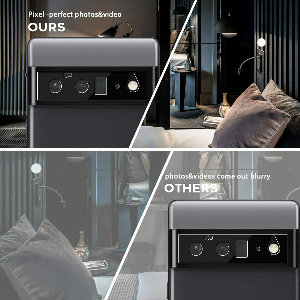 2X For Google Pixel 6 Pro 5G Camera Lens Protector Tempered Glass Metal Cover