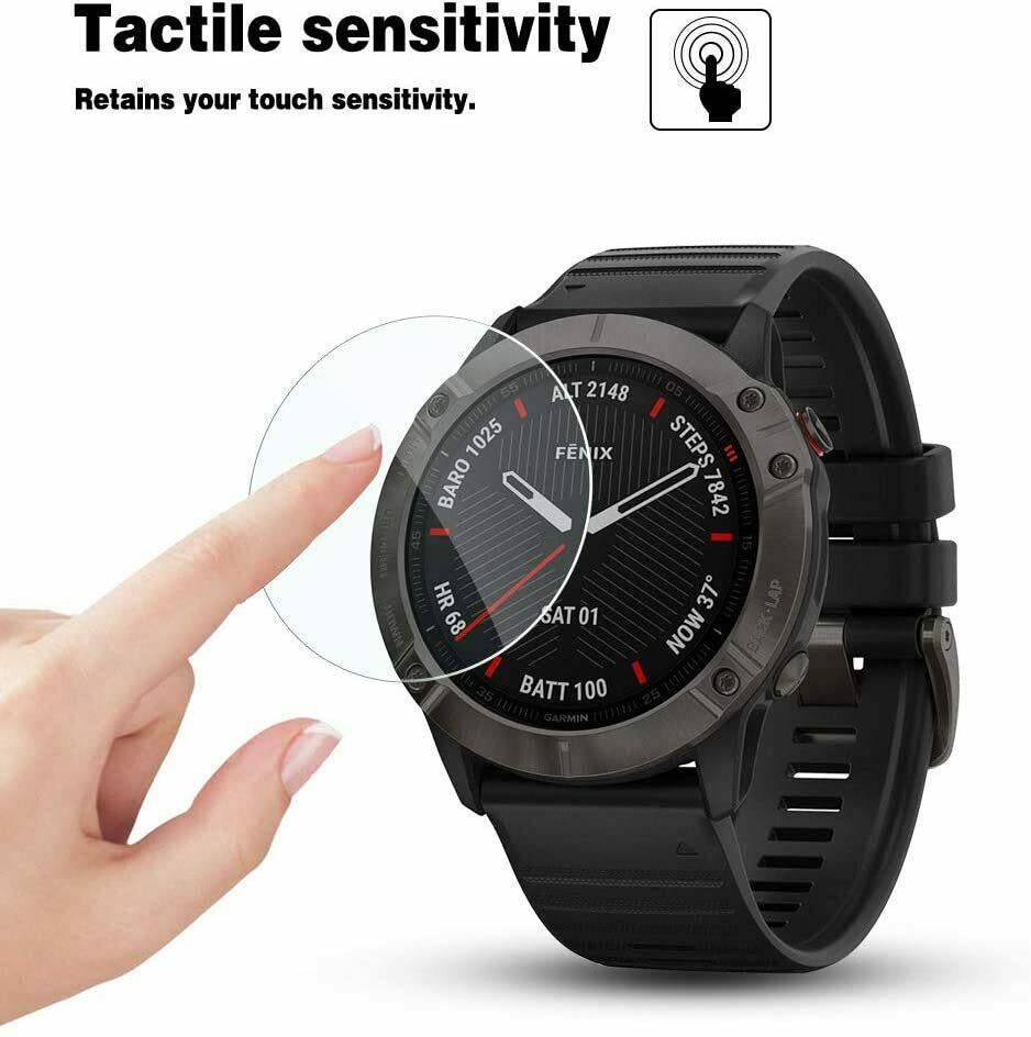 3 Pack Tempered Glass Screen Protector For Garmin Fenix 6X/6X Pro/6X Solar