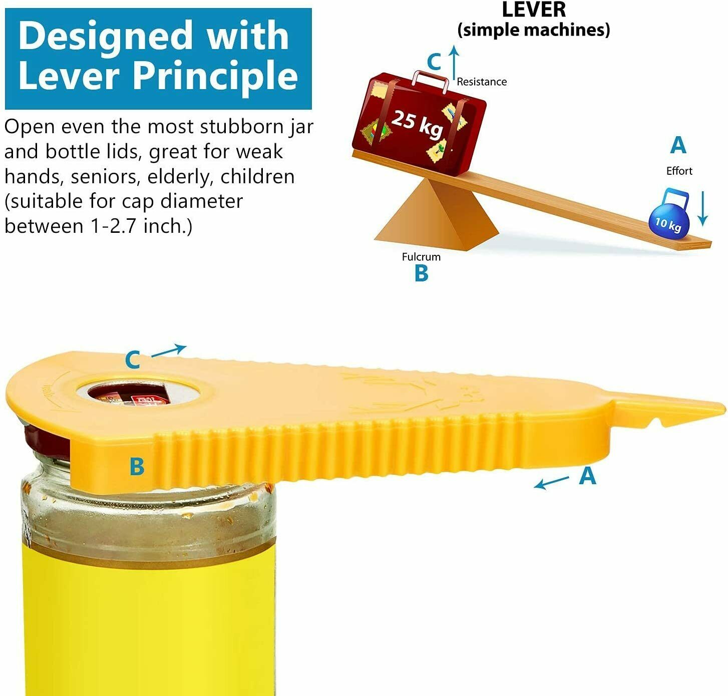 Jar Opener Multi Size Bottle Adjustable Size Lids Twister Home Kitchen Beer Cap