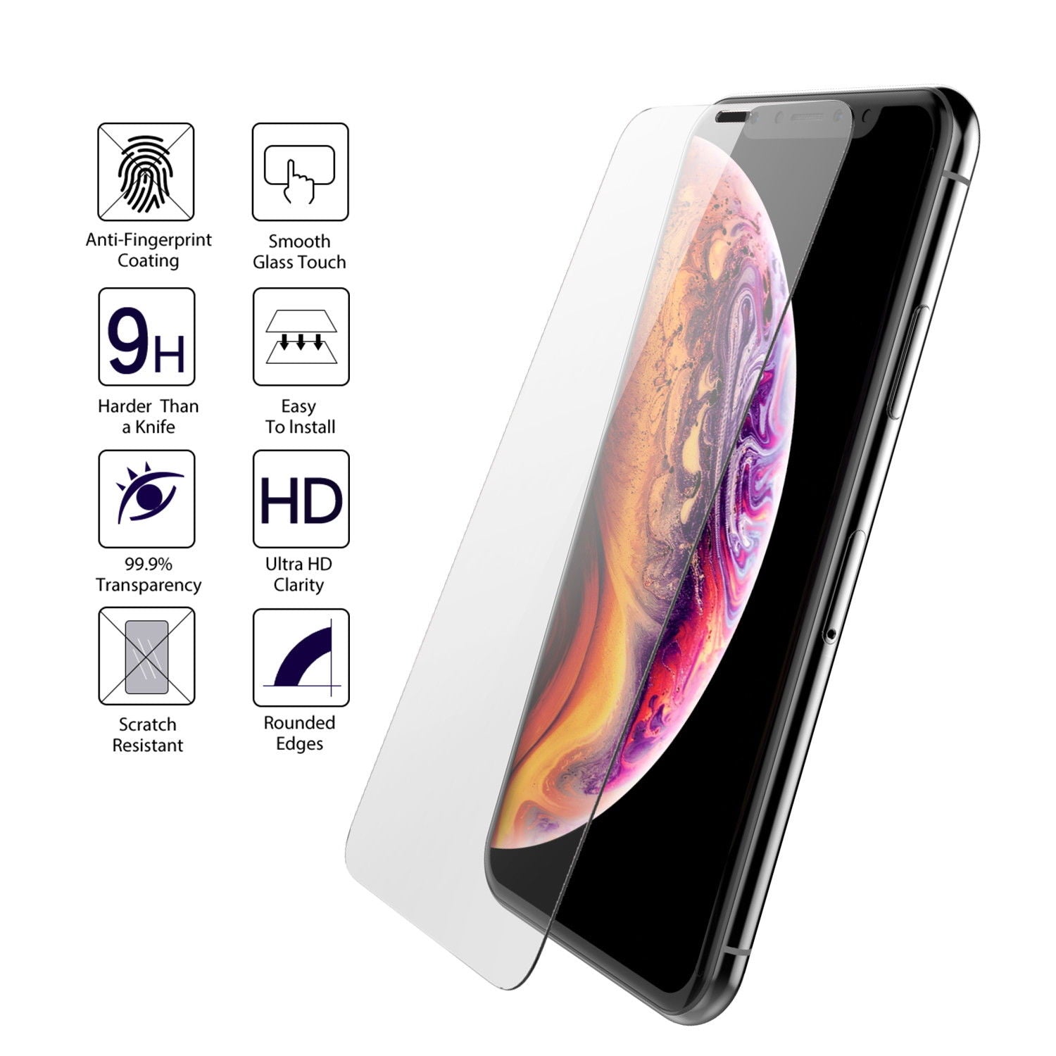 Apple iPhone XI 11 Pro Max Case, GLASS SCREEN PROTECTOR, MAXSHIELD PROTECTOR