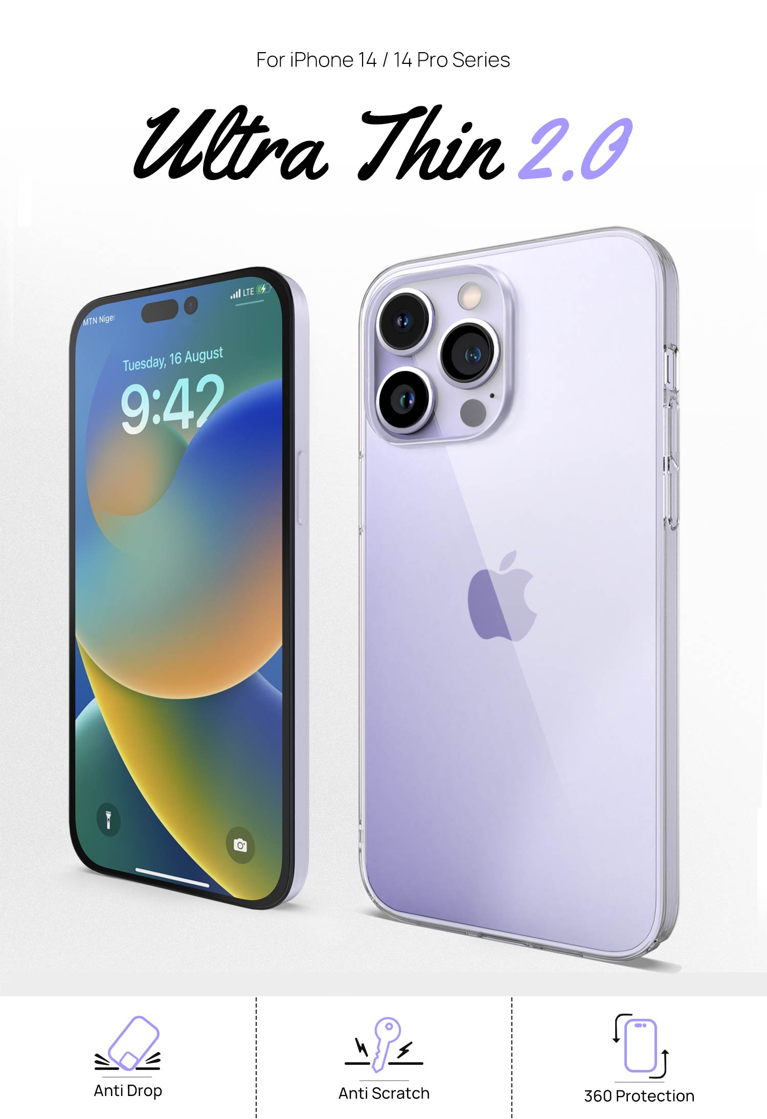 For Apple iPhone 14 13 Series Case Shockproof Clear Ultra Thin Hard Cover AU