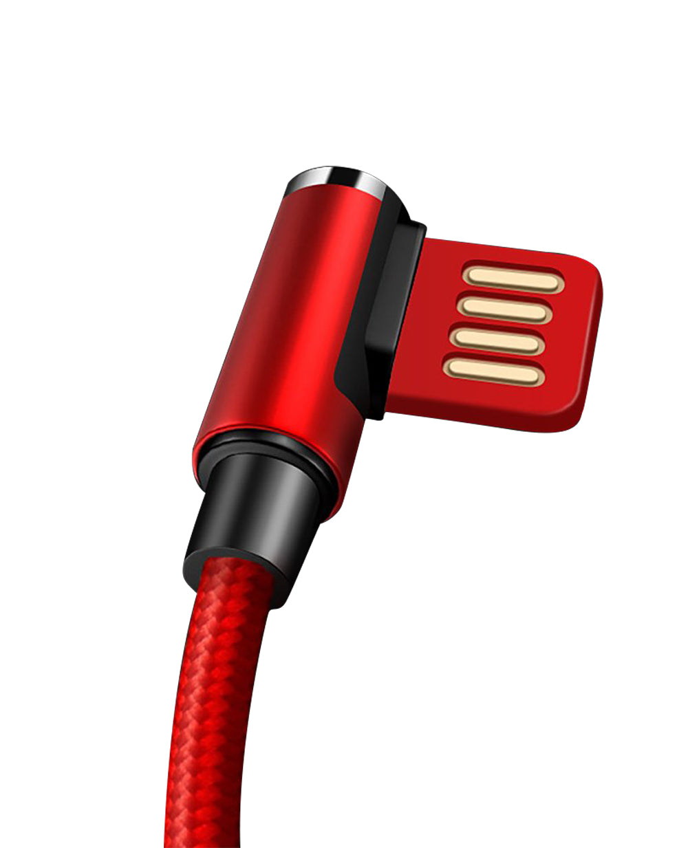 3 in 1 90 Degree Lightning USB Charger Charging Cable Cord For iPhone-Black