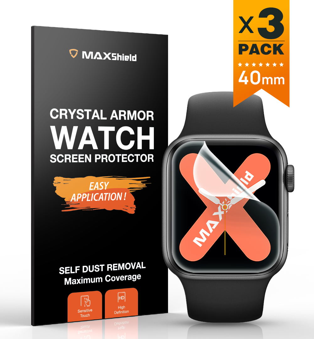 MaxShield Screen Protector for Apple Watch Series 4/5 40mm Full Cover iWatch
