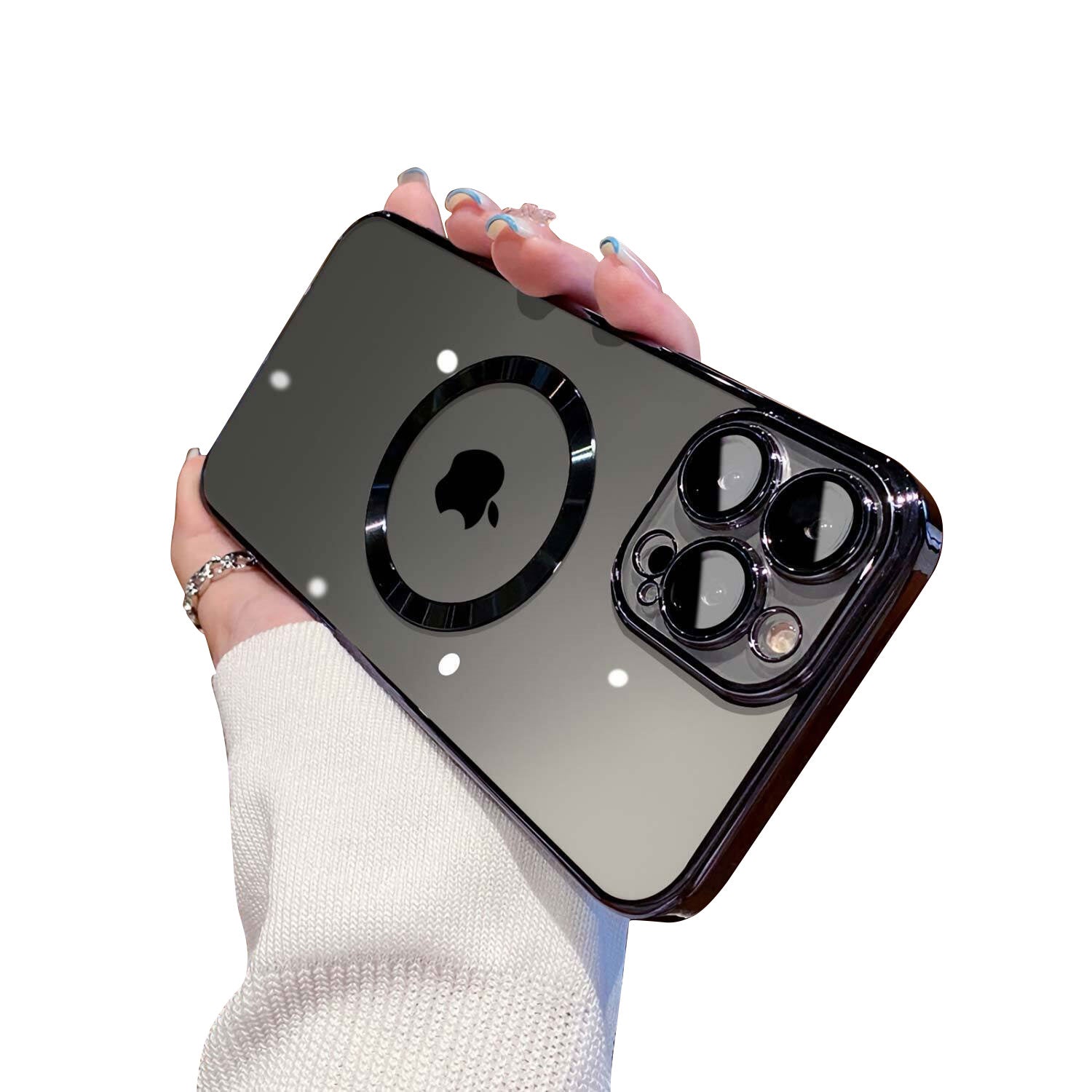 For iPhone X/XS 7/8 Magnetic Case Clear Slim Shockproof Case Cover