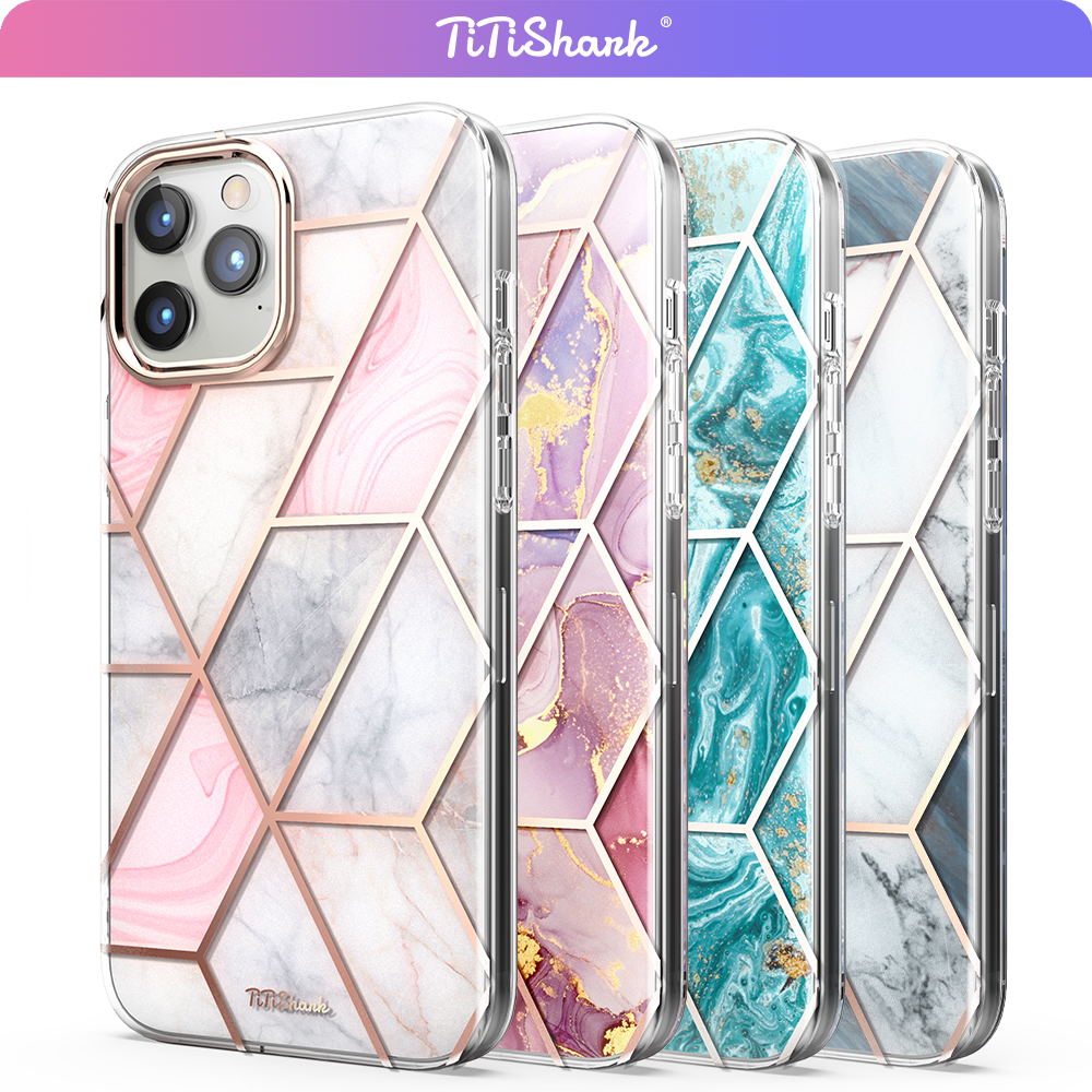 For iPhone 12 Mini 5.4" Case Clear Slim Stylish Marble Shockproof Cover