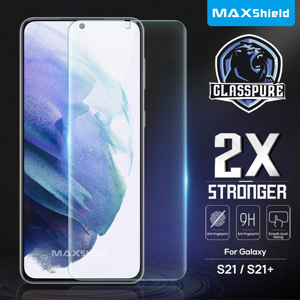 2 PCS Galaxy S21 Screen Protector,Maxshield Tempered Glass Screen Protector