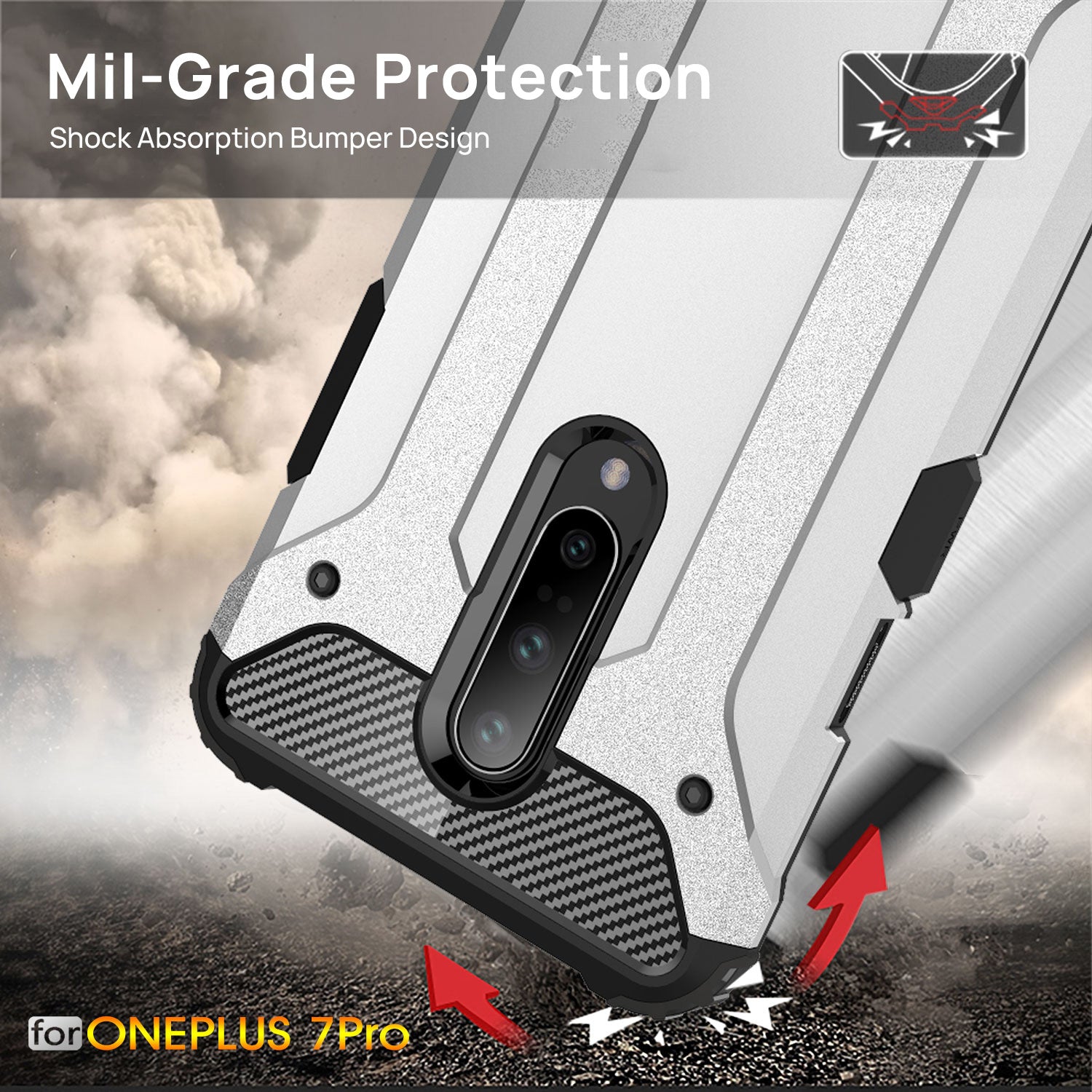 Oneplus 6T Case, Premium Flexible Soft Anti Slip TPU Cover