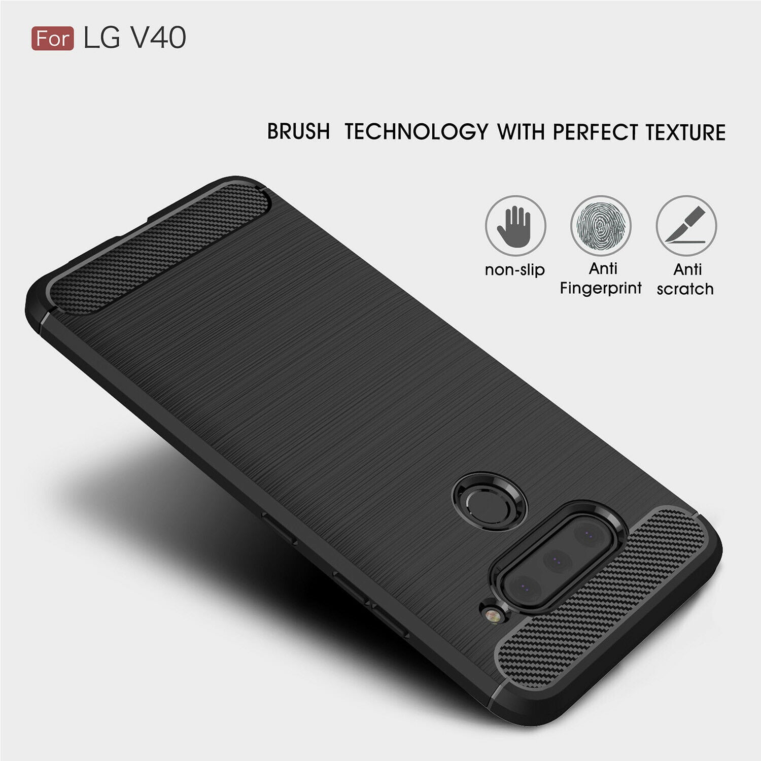 For LG V30 Phone Case Soft TPU Rubber Shockproof Slim Cover
