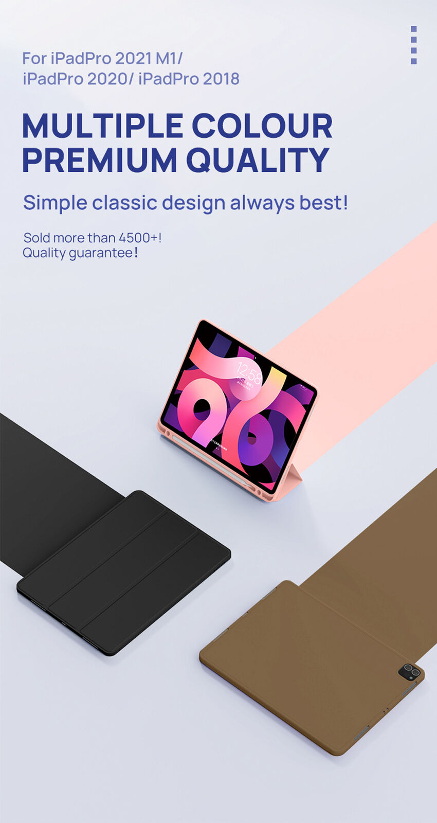 iPad Pro 2021 11 Inch  Leather Case Cover Pencil Charging