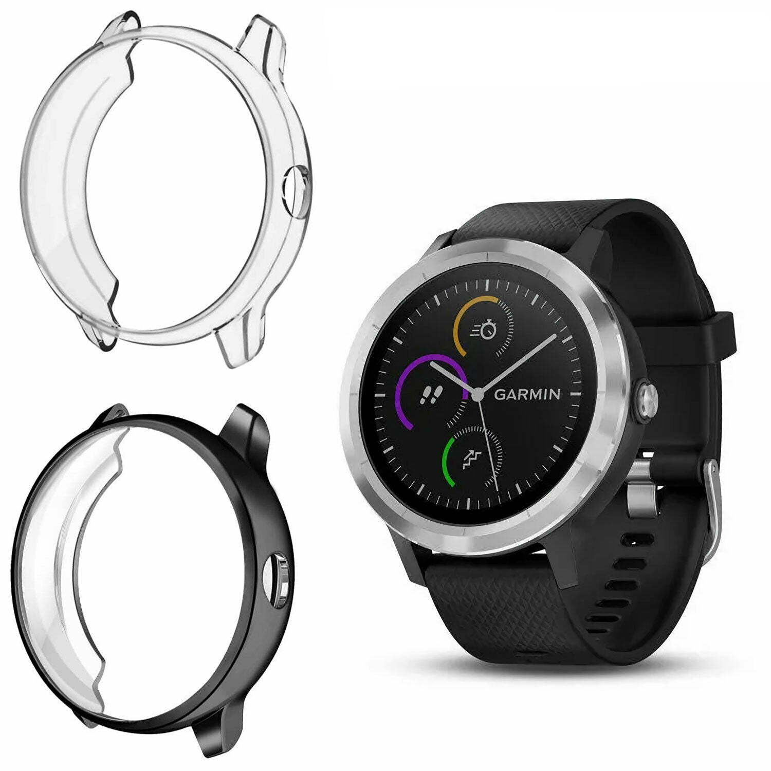 For Garmin Vivoactive 3 Case Cover Shockproof Clear Shell Charging Cable AU
