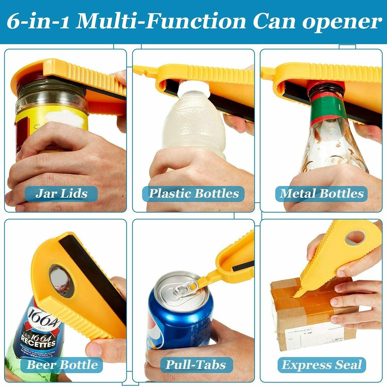 Jar Opener Multi Size Bottle Adjustable Size Lids Twister Home Kitchen Beer Cap