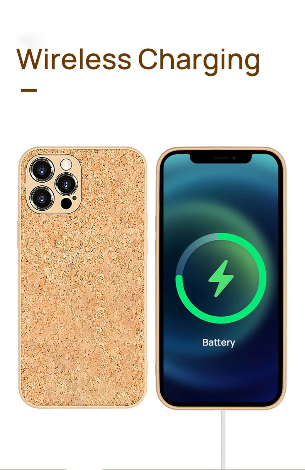 For Apple iPhone 12 Pro Max Shockproof Case Soft Cork Wood TPU Slim Hard Cover