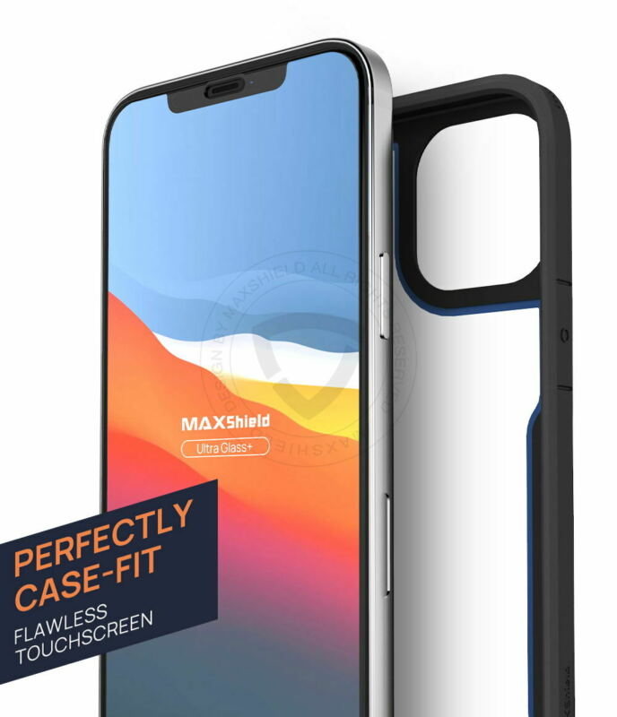 2 Pack For iPhone 12 Pro Max Full Coverage Tempered Glass Screen Protector