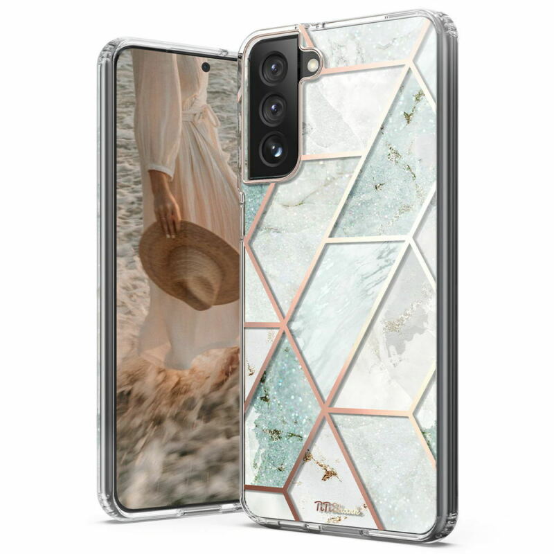 For Samsung Galaxy S21 Plus 5G Case Clear Slim Marble Shockproof Cover