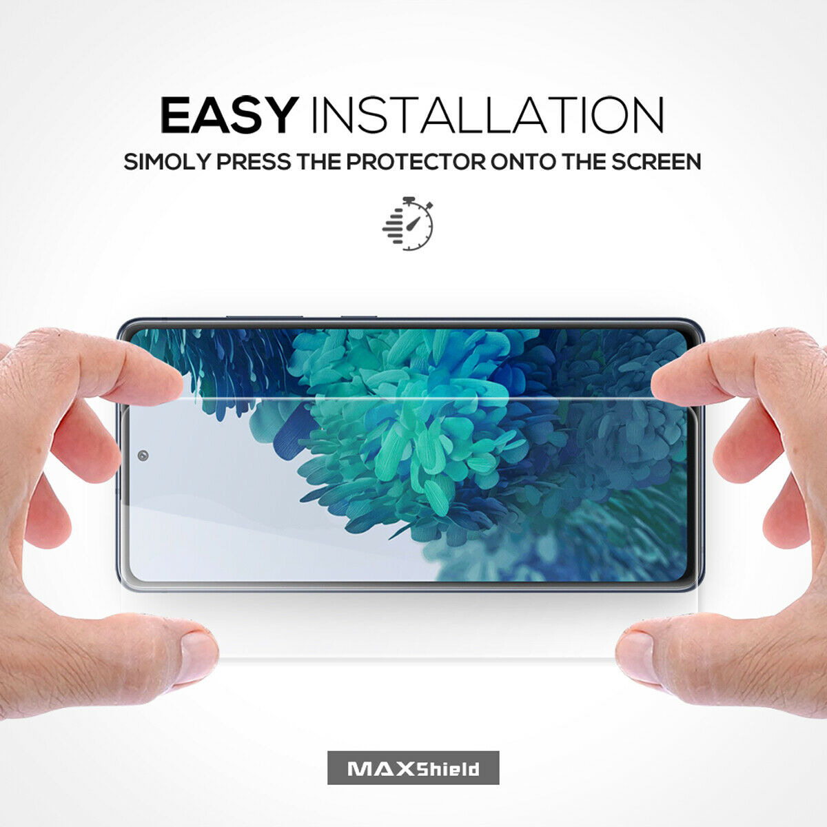 For Galaxy S20 FE 5G Screen Protector Maxshield Tempered Glass Screen Protector