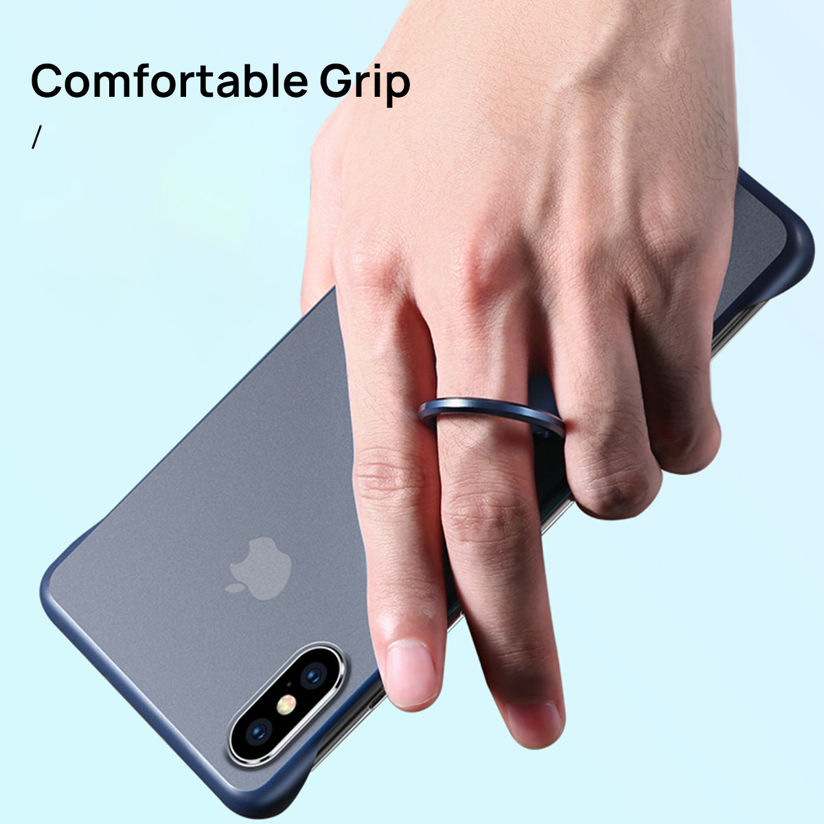 iPhone XS MAX Case Cover, Slim Matte Back Clear TPU ShockProof Bumper