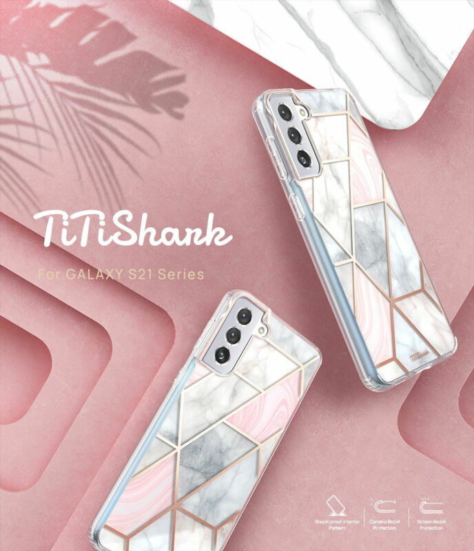 For Samsung Galaxy S21 5G Case Clear Slim Marble Shockproof Cover