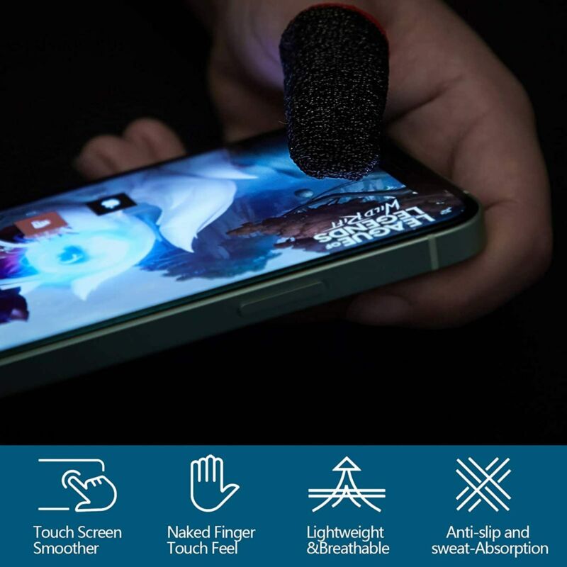 6/8/10 Mobile Finger Sleeve Gaming Game Controller Sweatproof Gloves Touchscreen