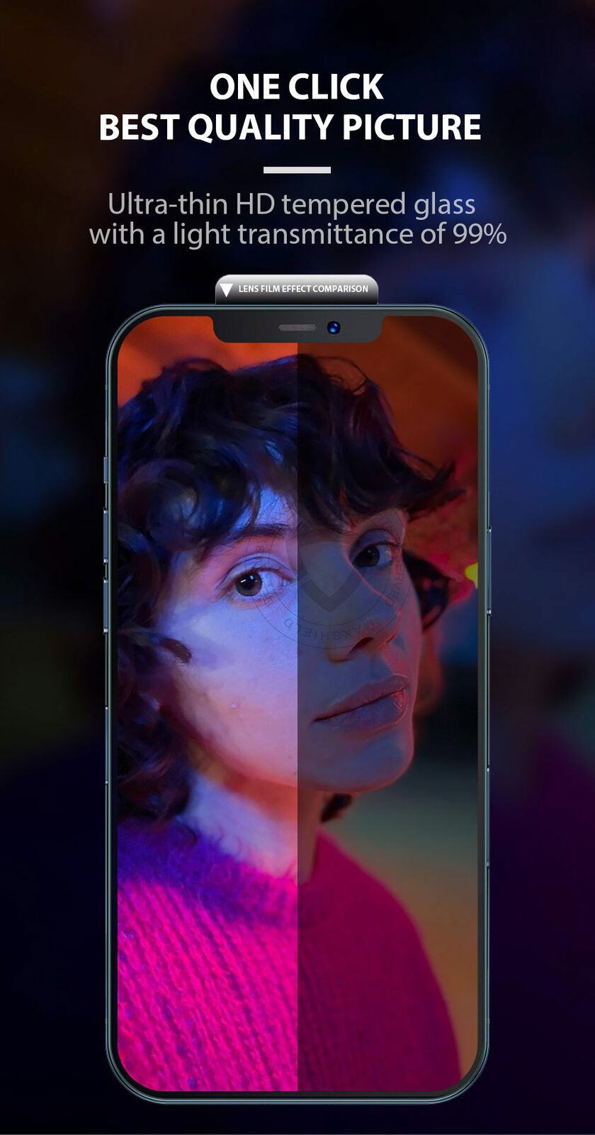 For Apple iPhone 12 Mini Camera Lens Metal Ring Tempered Glass Protector