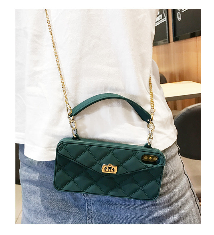 iPhone 11 Pro Max Case Shoulder Strap Card Wallet Silicone Cover