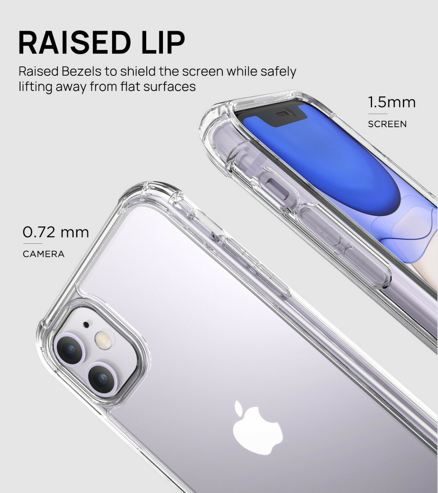 iPhone 11 Pro Max Case Clear Heavy Duty 2019 Shockproof TPU Hybrid Bumper Cover