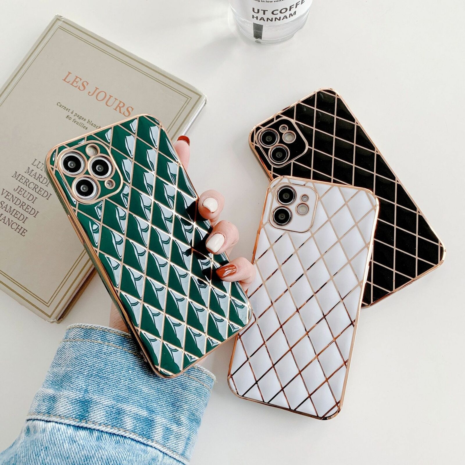 For iPhone 12 Case Shockproof Leather Marble Soft Slim Wallet Girl Cover