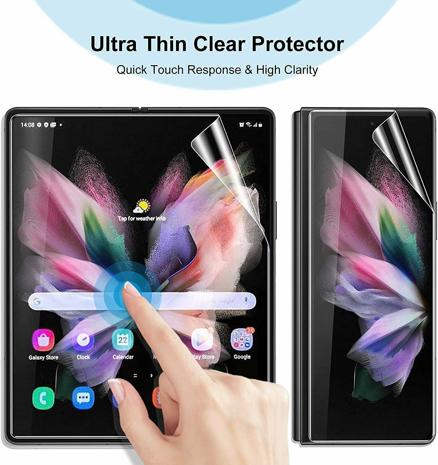 For Galaxy Z Fold3 5G Screen Protector MAXSHIELD Full Coverage Case Cover